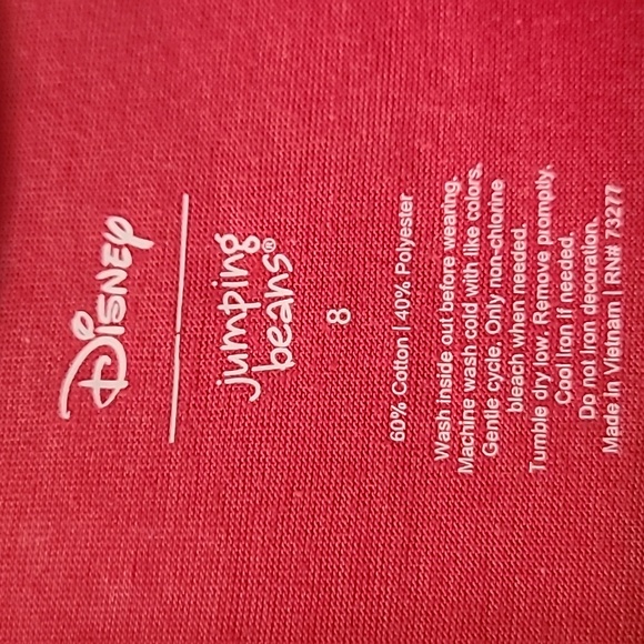 JUMPING BEANS BOYS RED MICKEY MOUSE THERMAL LONG SLEEVE "SKATER" TEE SIZE 8 - Picture 7 of 8